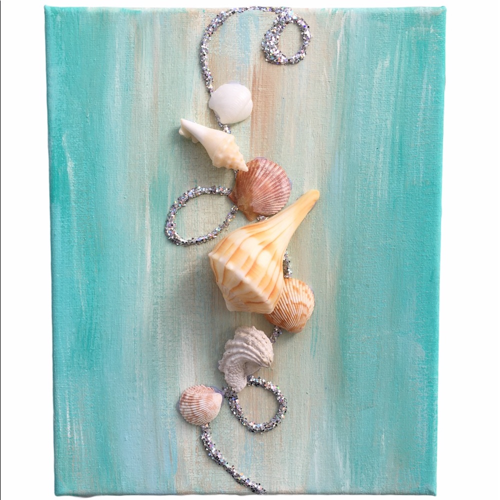 100% Real Beach shells  Painting